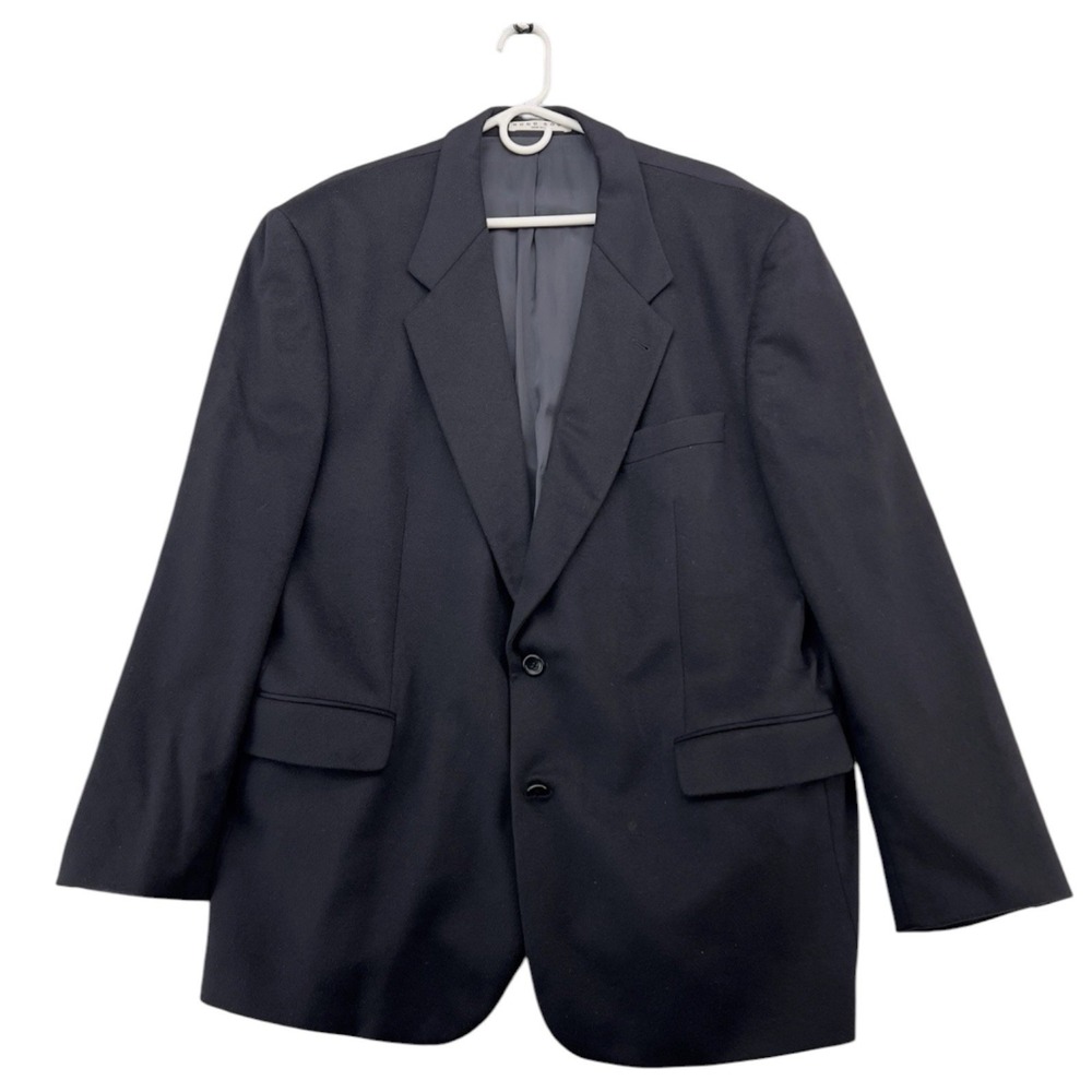 Hugo Boss 100% Cashmere Loro Piana Sport Coat Size 48R Black Made in USA